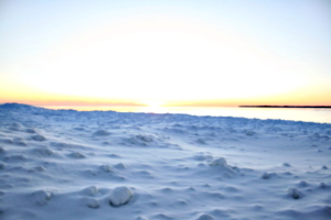 [picture: Snowy beach]