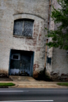 [picture: Old wooden garage door 1]