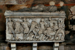 [picture: Second century A.D. Stone coffin 1]