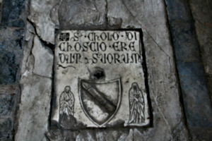[picture: Heraldic flagstone]
