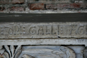 [picture: 1700-year-old stone coffin 5: inscription detail]