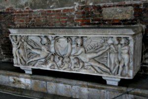 [picture: 1700-year-old stone coffin 6: overall view]