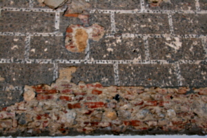 [picture: Fake stone wall]