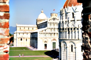 [picture: Baptistry and Cathedral through Embrasure 2]