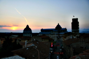 [picture: View from the Hotel Balcony 3: Pisa Sunset]