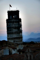[picture: View from the Hotel Balcony 6: Evening Tower of Pisa]