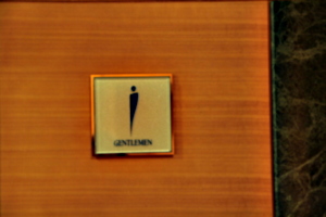 [picture: Gentlemen sign]