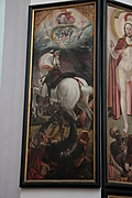 [Picture: Painted panel: Riderless horse]