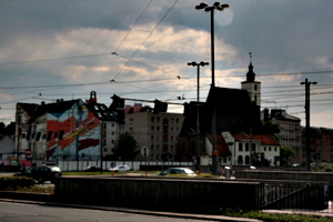 [picture: Wires, Church, Buildings]