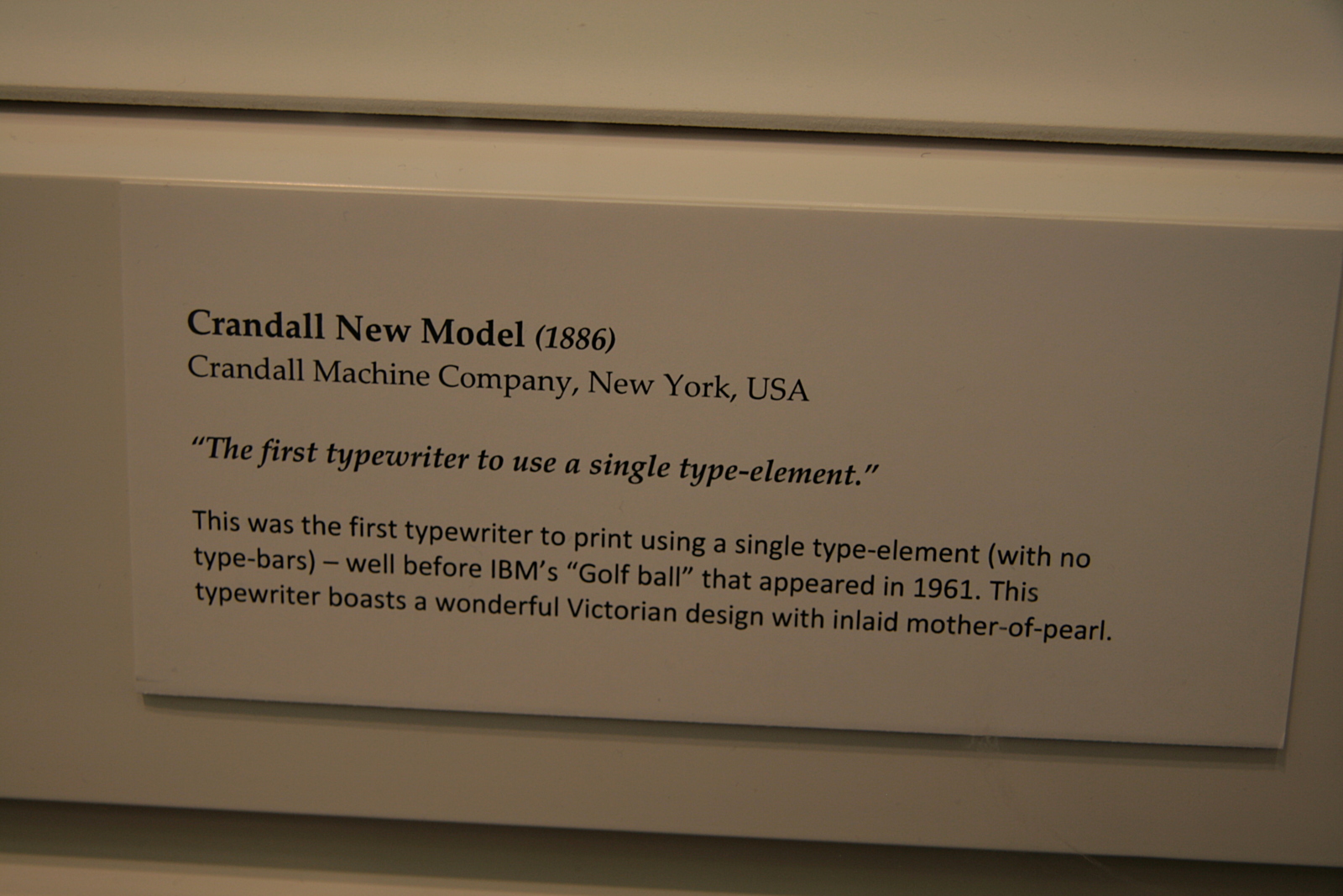[Picture: Crandall New Model (1886) 4: caption]