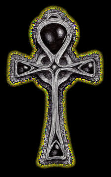 [Picture: Ankh for Ankh by Xale, with black background and yellow halo]