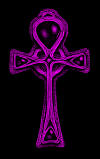 [Picture: Ankh for Ankh, Purple on black]