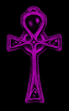 [Picture: Ankh for Ankh, Purple on black]