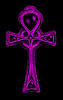 [Picture: Ankh for Ankh, Purple on black]