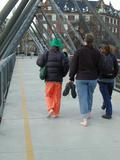 [Picture: Seth and Liam cross a bridge]