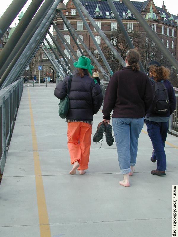 [Picture: Seth and Liam cross a bridge]