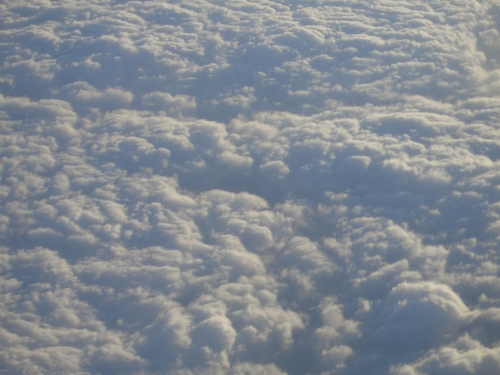 [Picture: clouds from ’plane]