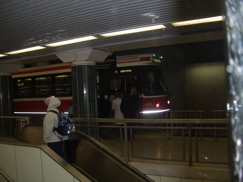 [Picture: Spadina Subway, with Street Car]