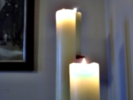 [picture: Two lit candles]
