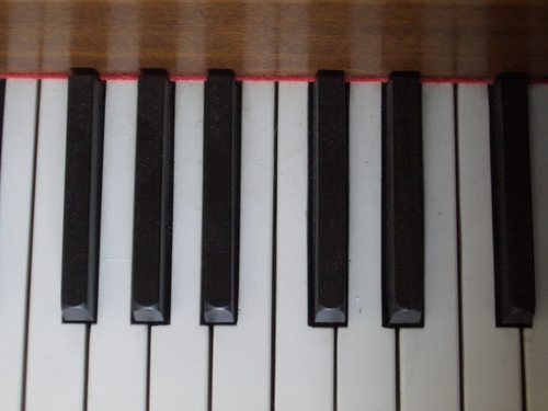 [Picture: Piano keys from above]