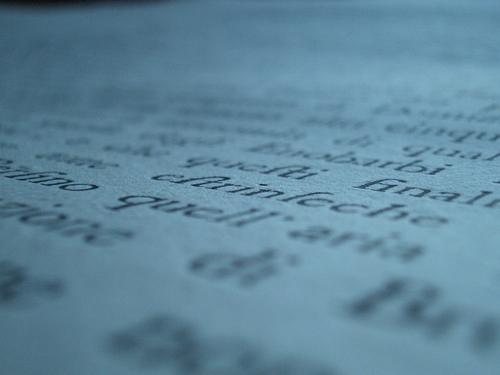 [Picture: Eighteenth Century Text: macro shot]