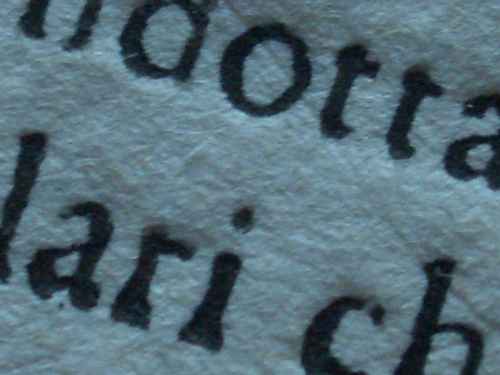 [Picture: Eighteenth Century Text: macro shot 3]