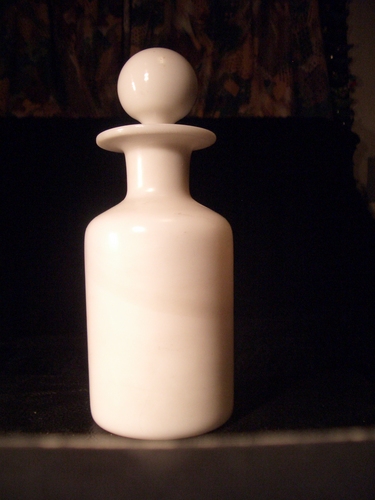 [Picture: Antique white glass bottle 3]