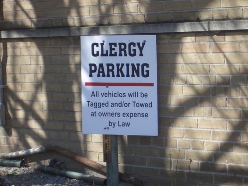 [Picture: Clergy Parking]