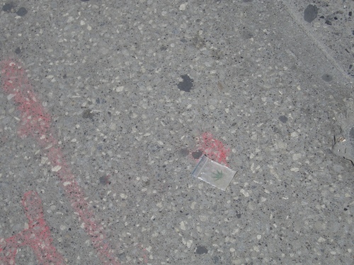 [Picture: Abandoned cannibis packet 2]