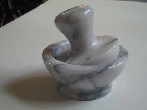 [Picture: White Marble Pestle and Mortar 2]
