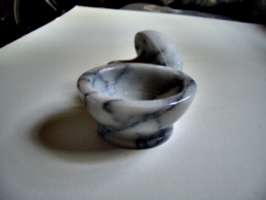 [Picture: White Marble Pestle and Mortar 4]