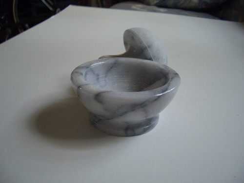 [Picture: White Marble Pestle and Mortar 4]