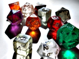 [picture: coloured plastic gaming dice 2]