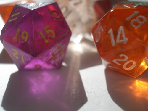 [Picture: coloured plastic gaming dice 4]