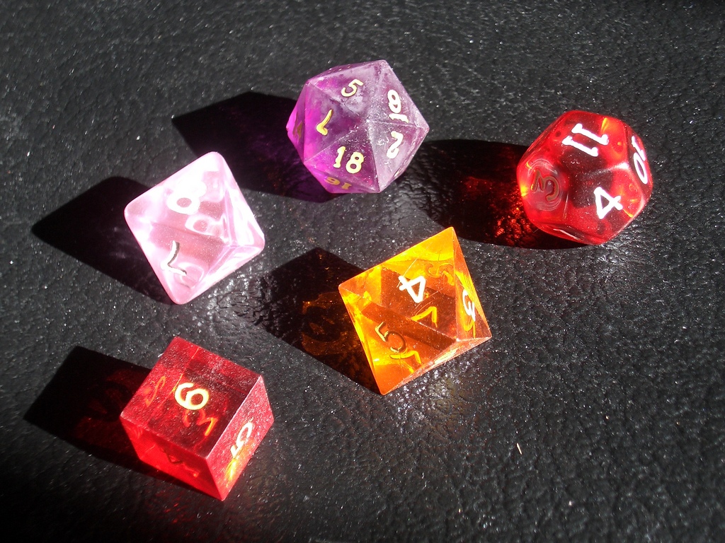 [Picture: coloured gaming dice 2]