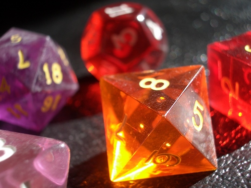[Picture: coloured gaming dice 4]