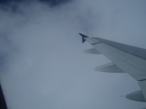 [Picture: Wing and Clouds]