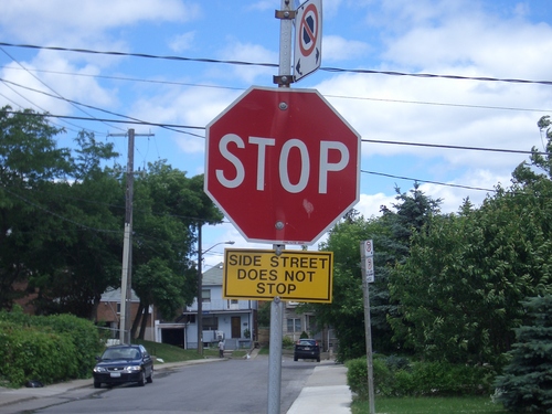 [Picture: Side Street Does Not Stop]