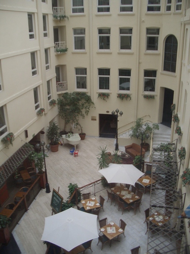 [Picture: The atrium of the hotel]