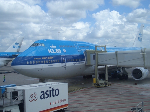 [Picture: KLM aeroplane]