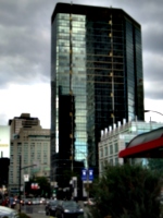 [picture: Tall shiny building]