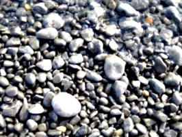 [picture: Pebbles on the edge of the water]