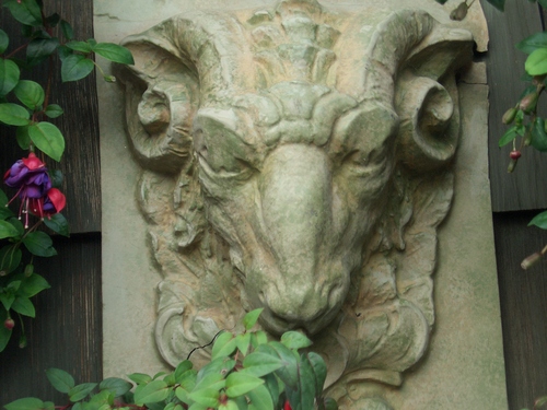 [Picture: Stone goat head 3]