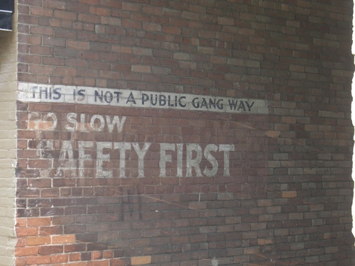 [Picture: This is not a public gang way]