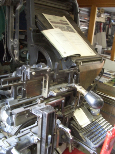 [Picture: Linotype Machine]