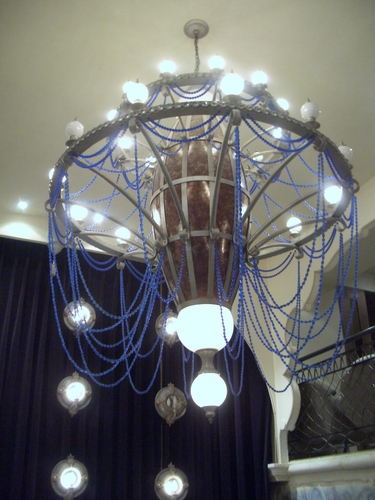 [Picture: Chandelier lit up]