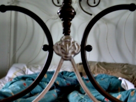 [picture: Iron bedstead]