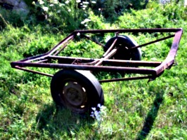 [picture: Old boat trailer]