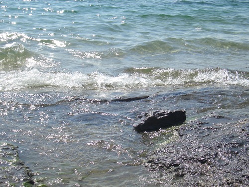 [Picture: Water on rocky shore 7]