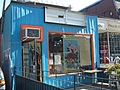 [Picture: Blue and orange restaurant]